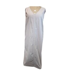 The Vermont Country Store‎ Womens Sleeveless Dress Beige Size L Made in USA